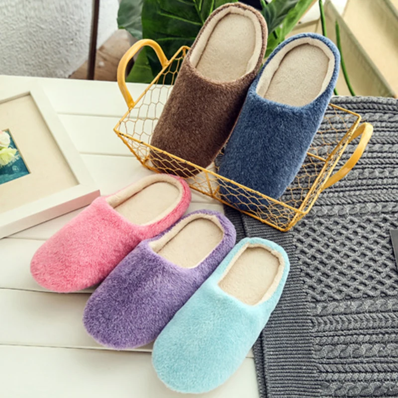 Lianhuaxiang Womens Mens Winter Soft Warm Plush Shoes ...