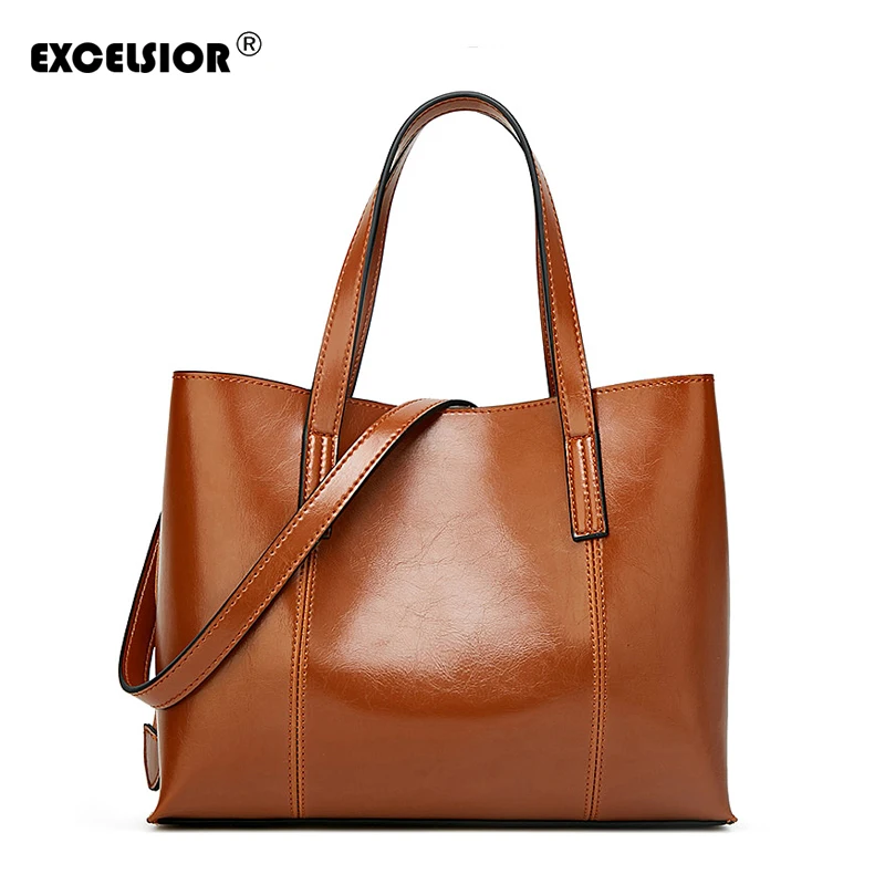 

EXCELSIOR 2019 New Style PU Leather Women's Bags Luxury Handbags Lady's Handbag Designer with Big Capacity Sac a Main G2101