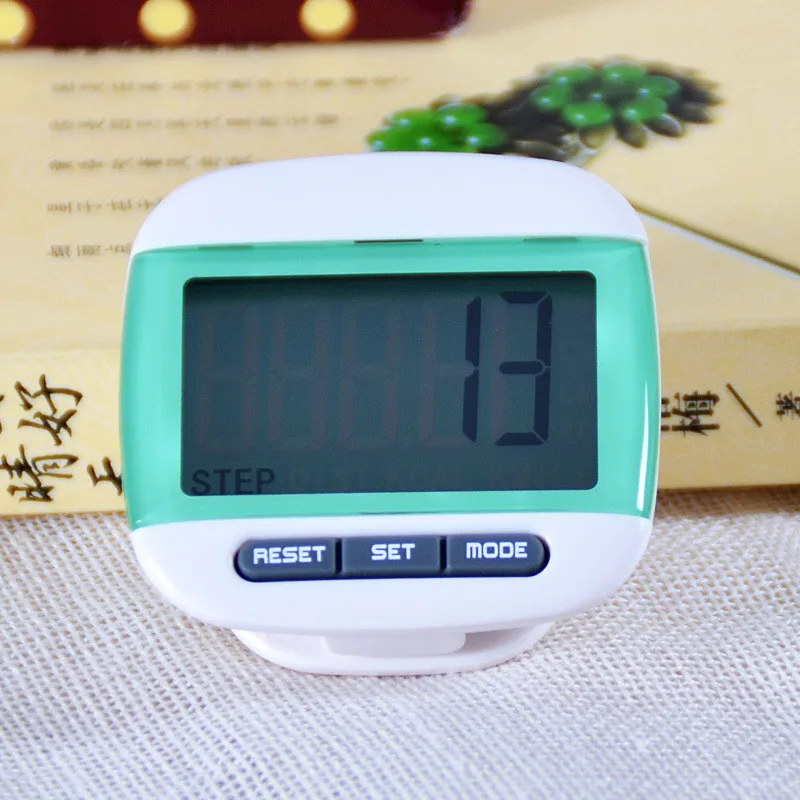 1 pcs Green Mini LCD Pedometer Calorie Walking Distance font b Calculation b font Digital Counter