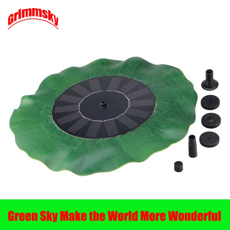 

Max Spray Height 70CM Floating Lotus Leaf Pool Pond Outdoor Solar Panel Home Garden Decoration Fountain Home
