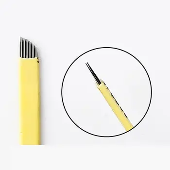 

Microblading 100PCS needels 23 pin DOUBLE ROW Shading Blades Tattoo Needles Fog Eyebrow Needle eyeline needles