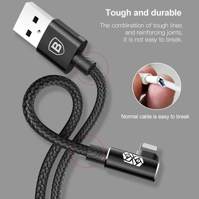  Baseus USB Kabel Für iPhone XR Xs Max 7 8 6 6s Plus 2A Nylon Durable Telefon Kabel Für iPhone 7 XR 