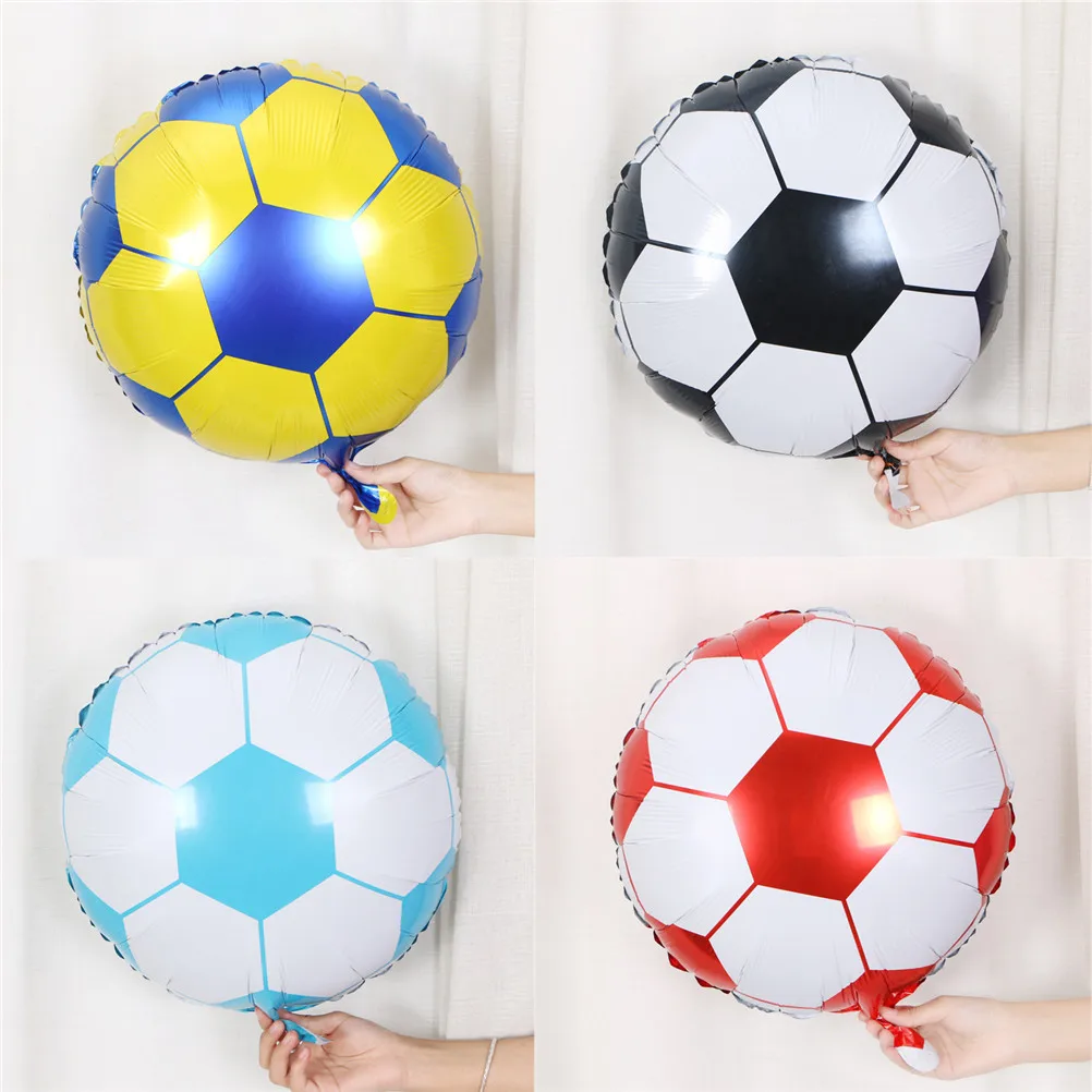 4 Color 18inch Soccer Ball Helium Foil Balloon Round Football Mylar