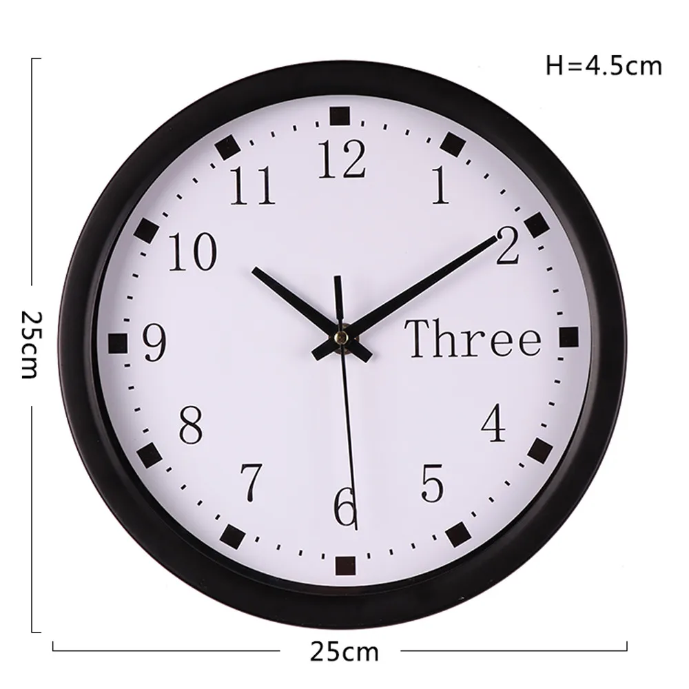 Бесшумные Изящные современные настольные простые цифровые часы настенные часы Horloge украшение дома Простая установка без инструментов