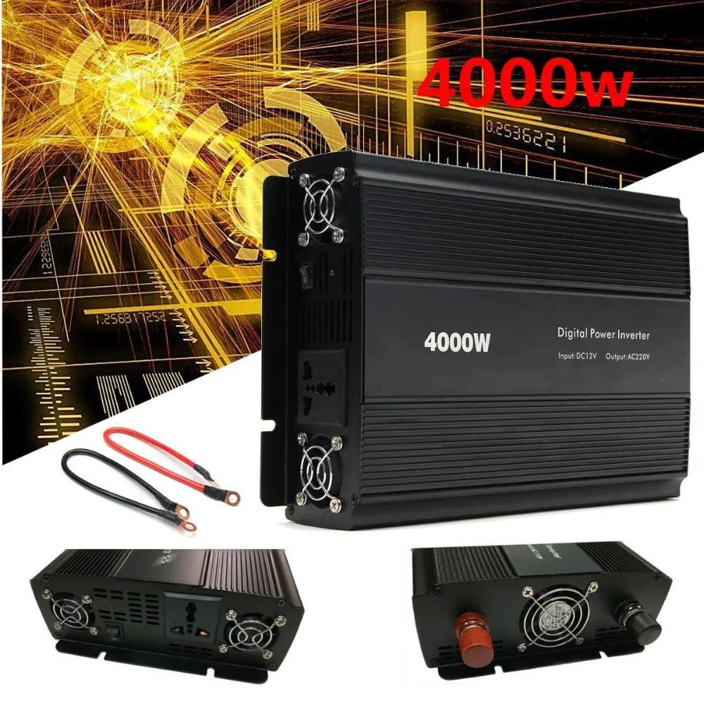 

Car Inverter 12V 220V/110V 4000W Power Inverter Peak- 8000W voltage transformer Adapter Charger Square Wave Modified Sine Wave
