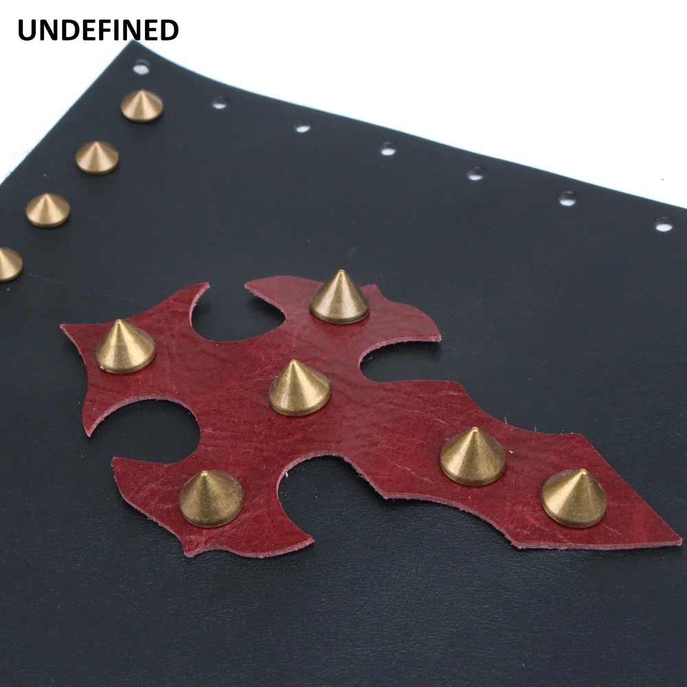 Universale Del Motociclo Anteriore di Protezione Forcella Ammortizzatore Protezione Della Copertura del Cuoio w/Spikes Per Harley Honda Yamaha YZF250 CRF CRF250