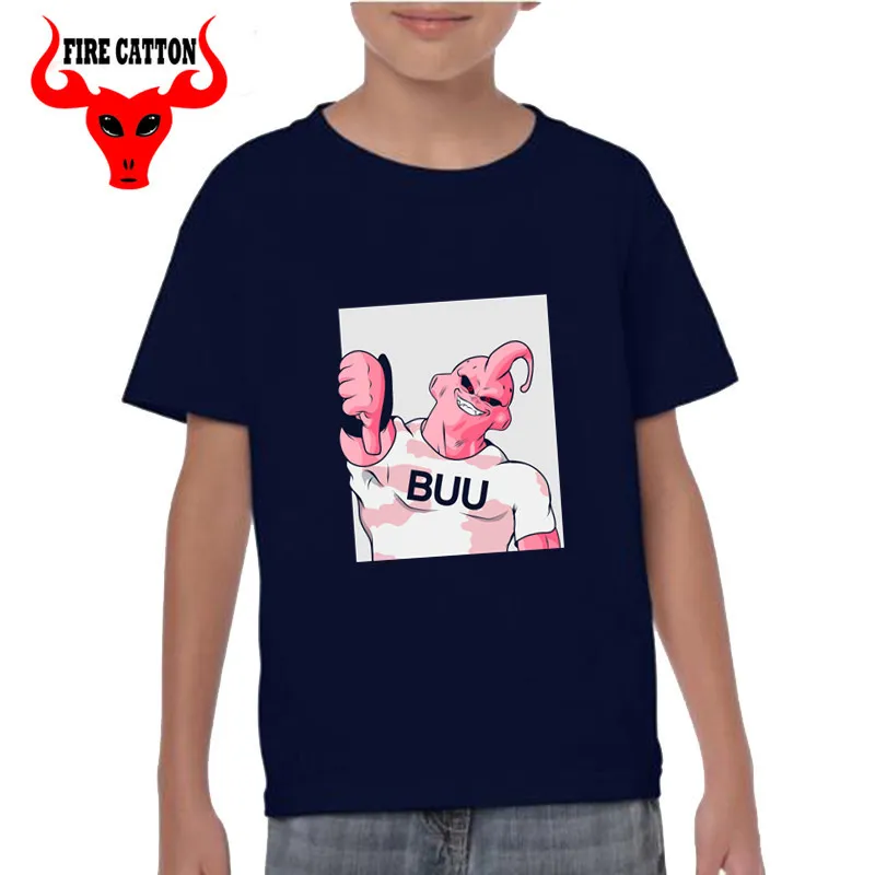 

Hiphop Majin Buu T shirt youth Teenage Streetwear Vegeta Apparel boys Dragon Ball Z Super Saiyan T-shirts DBZ kids Buu Tee shirt