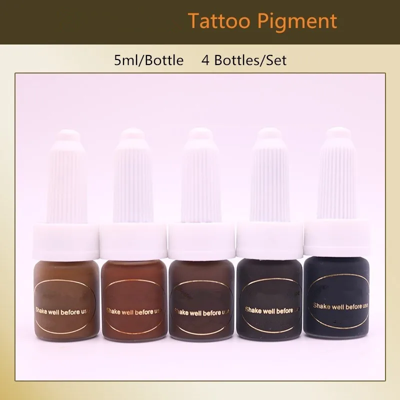 

Free Shipping 4 Pcs/Set Latest Permanent Makeup Tattoo Pigment 6 Colours Can Be Choose
