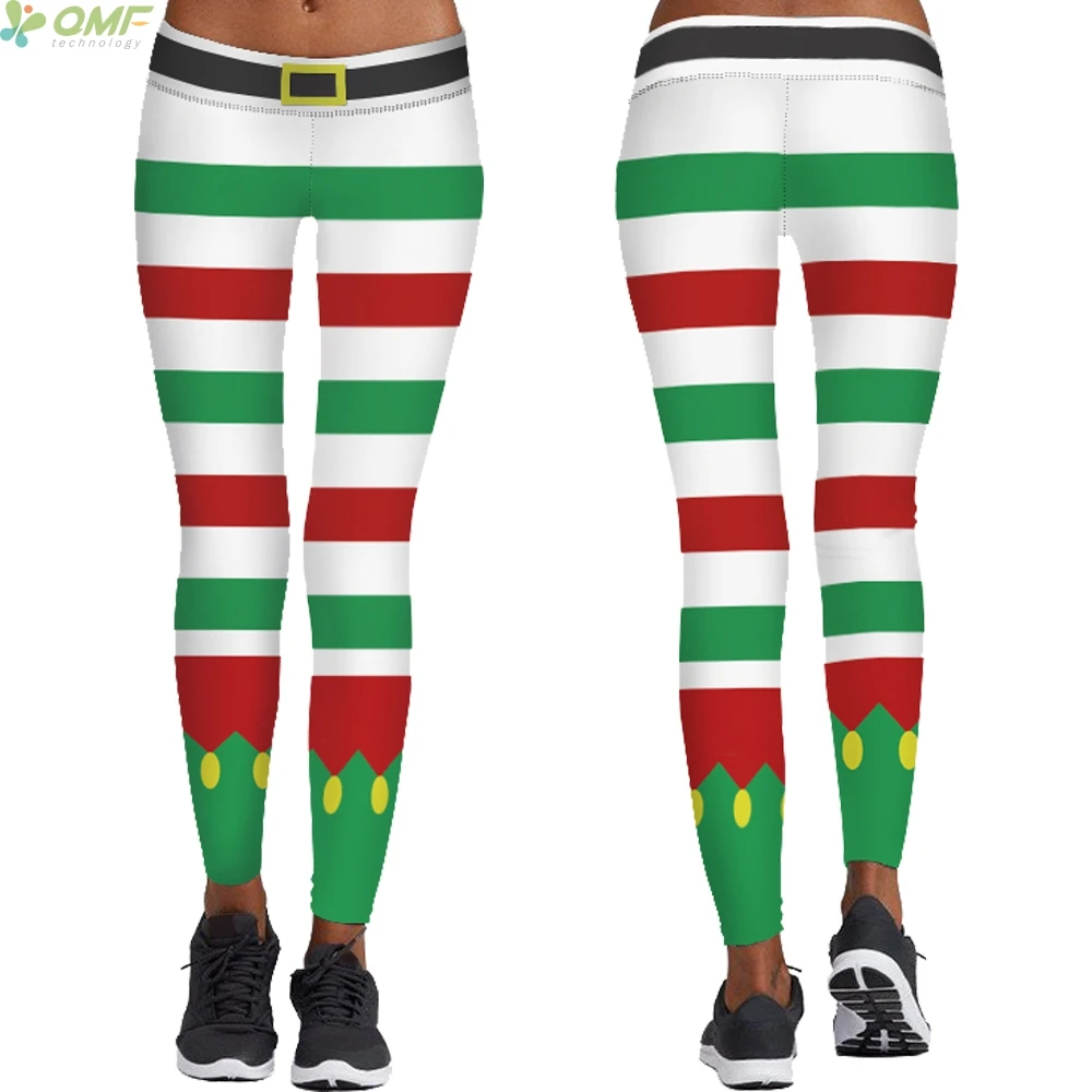 Christmas Elf Cosplay Leggings Sexy 