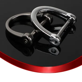 

LEEPEE Interior Accessories Thick Rod Car Keychain Auto Accessories Classic D Shape Horseshoe Key Holder Key Ring