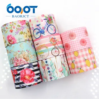 

OOOT BAORJCT G-18927-1240,38 mm 10 yards flower Ribbons Thermal transfer Printed grosgrain,Holiday decoration DIY materials