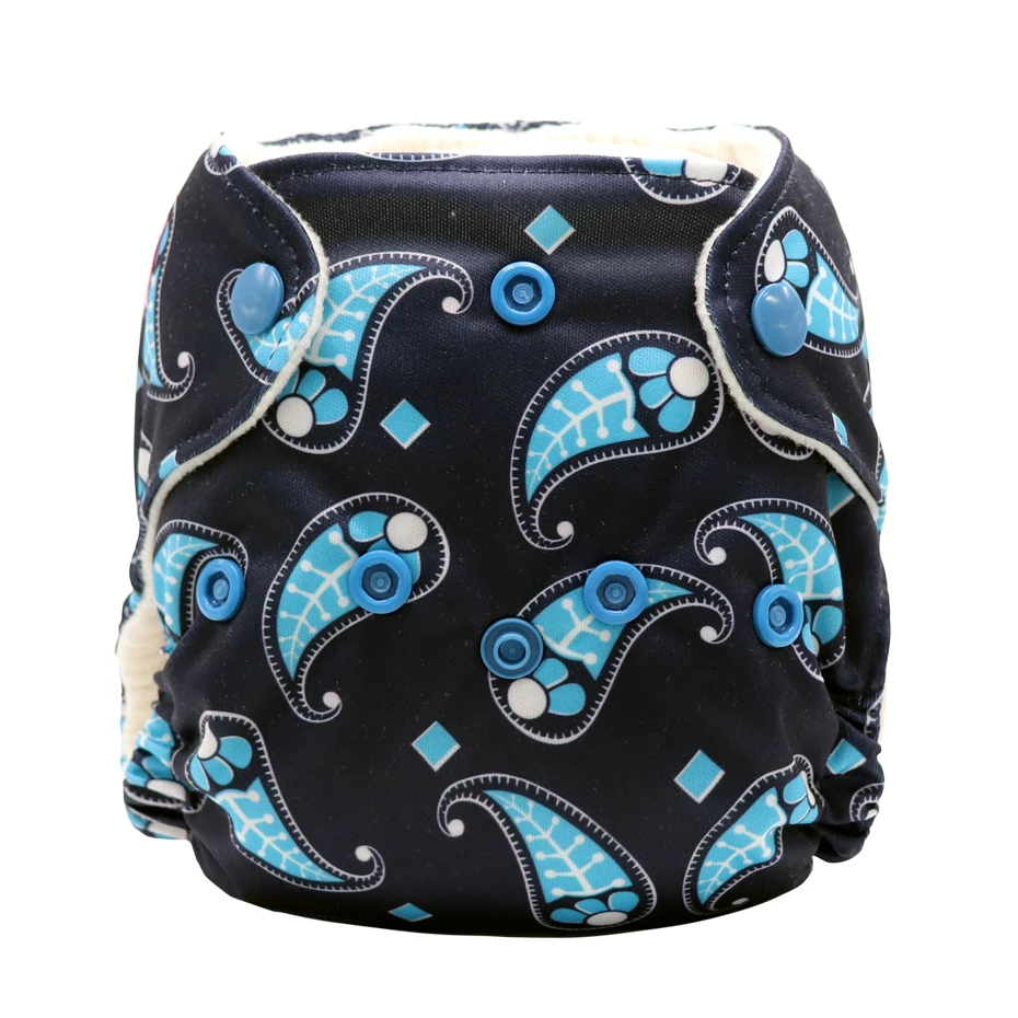 

MABOJ Cloth Diaper Newborn Stay Dry All-In-One Snap Cloth Diapers Hypoallergenic & Waterproof Fits Babies 4-12 Pounds