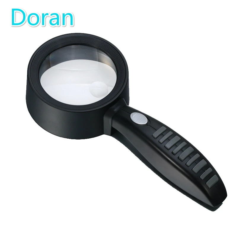 2 LED Light 3X 6X High Quality Handheld Magnifying Glass Reading
