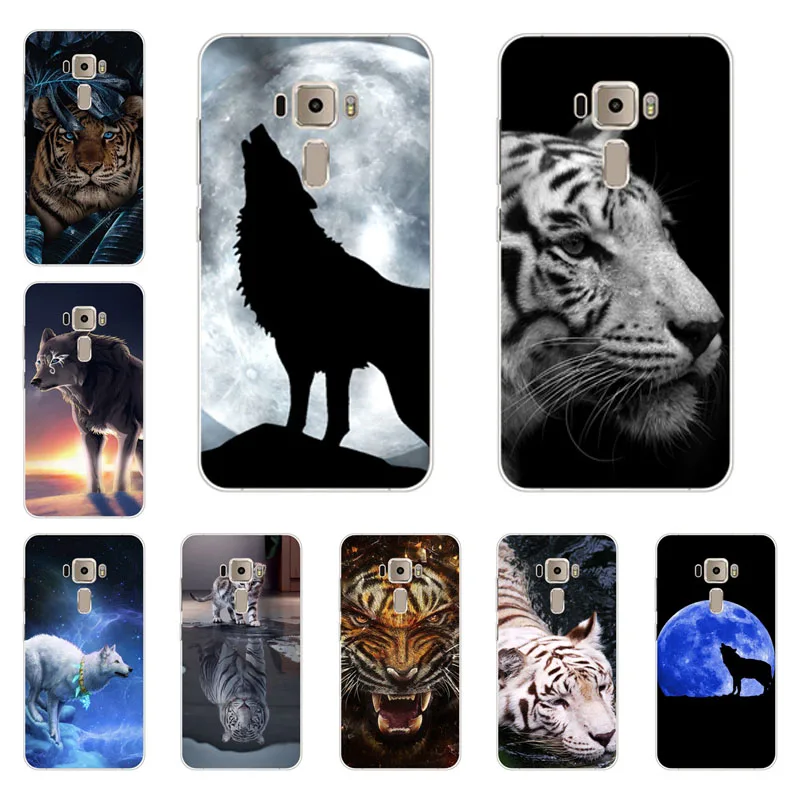 for Asus Zenfone 3 ze552kl Case Silicon Wolf beast Painting Soft TPU Back Cover ze520kl Protect Phone cases |