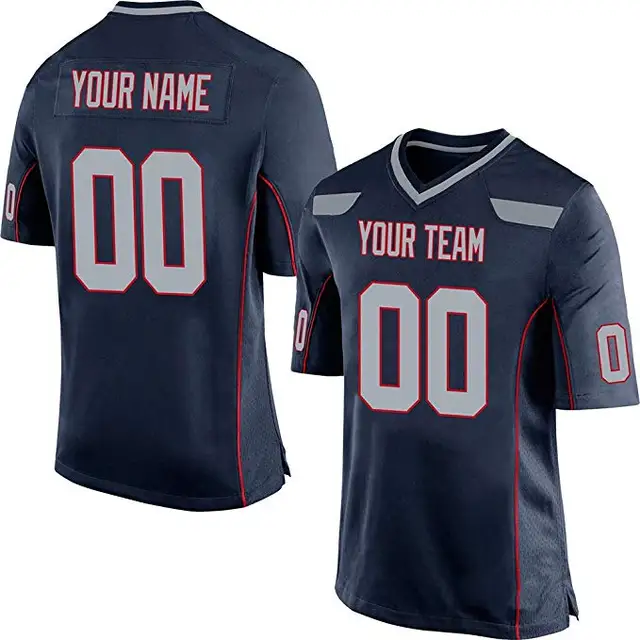 Custom Navy Mesh Football Jersey Design Online Embroidered High School