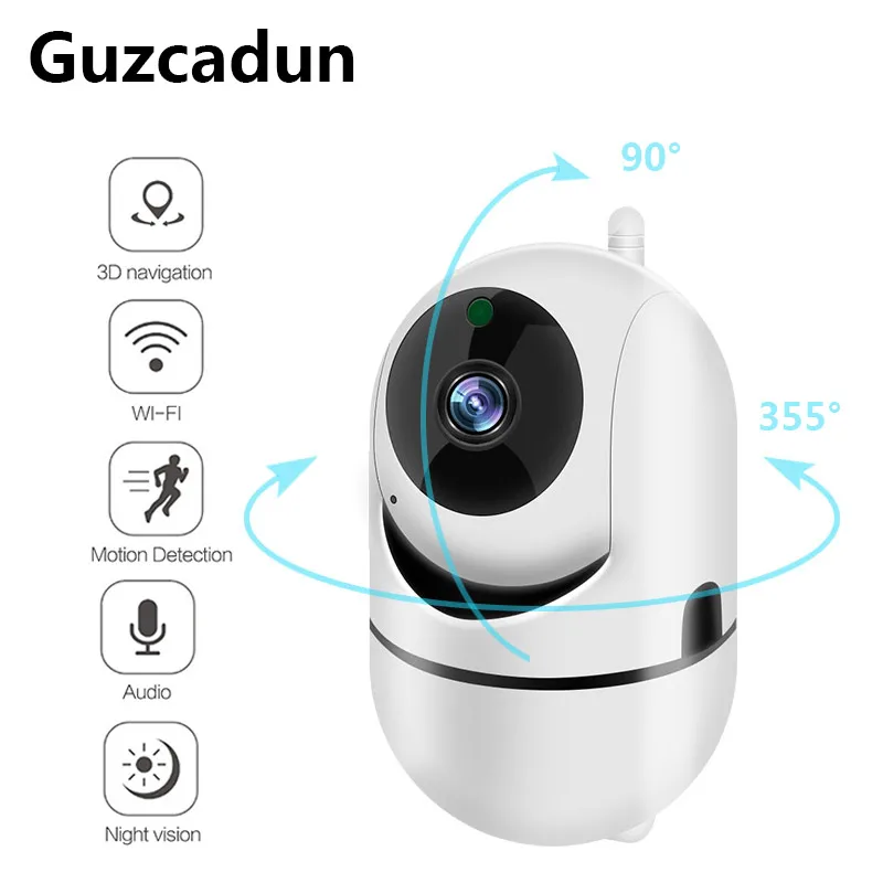 

Guzcadun Mini IP Camera Wireless Home Security Camera Night Vision Wifi Cameras IP CCTV HD Baby Monitor Motion Detection