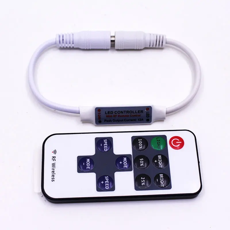 Single Color LED Dimmer Controller DC 11keys Mini RF Wireless Remote For led strip led strip controller led dimmer controller