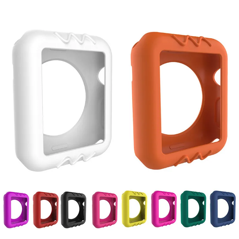 

for Apple Watch iwatch Colorful Silicone Watch Case Cover Protective Shell 38 / 42 MM Series 1 / 2 Universal Smart Watch Cases