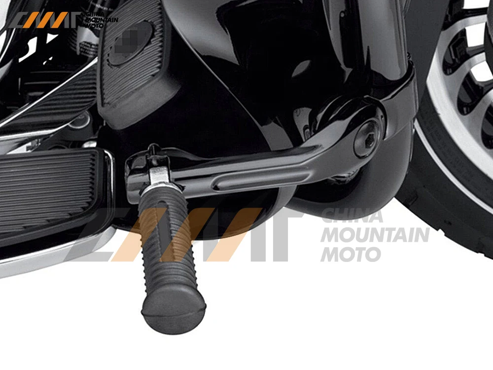 Новая черная короткая угловая Регулируемая 32 мм Подножка для езды по автомагистрали комплект крепления для Harley Davidson