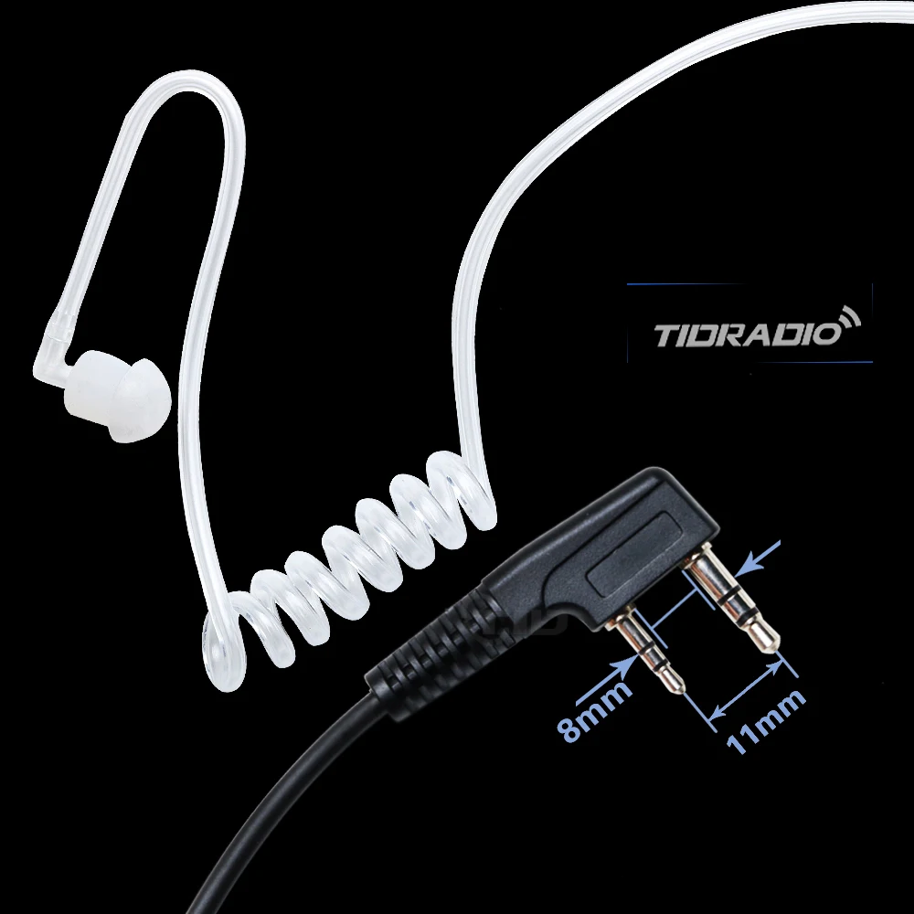 TID 2 Pin Акустическая трубка PTT Mic Динамик гарнитура для рации Kenwood TYT Baofeng Bf 888s UV5R UV 82