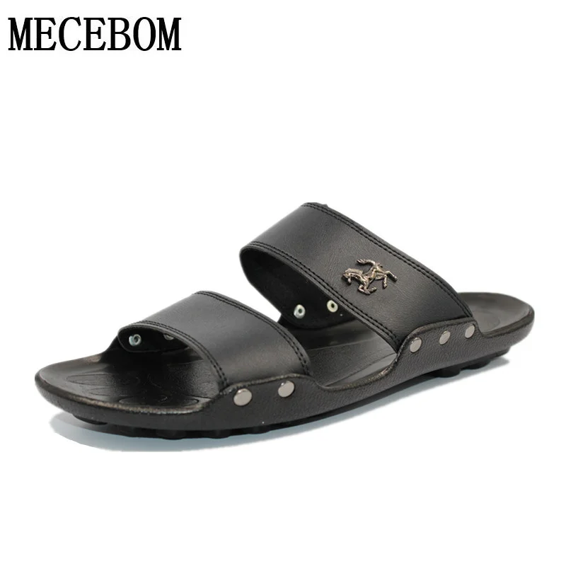 

Hot sale summer fashion men slides flip flops brand breathable casual slippers black zapatillas hombre L1407M