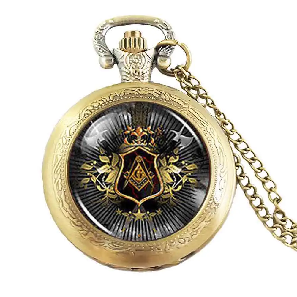 Мужские карманные часы в стиле стимпанк Masonic Free Mason ожерелье стекло 1 шт./лот
