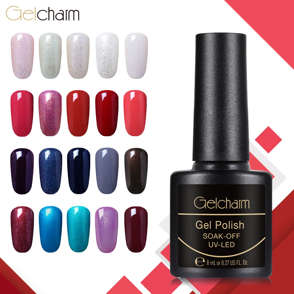 

New Nude 8ML UV Gel Nail Polish Soak Off Gel Varnish Hybrid Varnish Gel Polish Nail Art Vernis Semi Permanant Base Top GelCharm