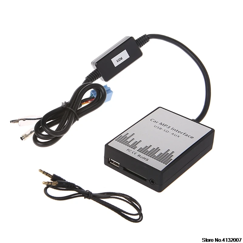  USB SD AUX Car MP3 adaptador de reproductor de música CD cambio para Peugeot 106 RD3 Citroen