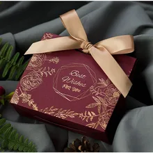50 шт., винно-красный подарок, свадебные сумочки, темно-синий голубой конфетный ящик, подарок для гостей сувениры для детей на день рождения