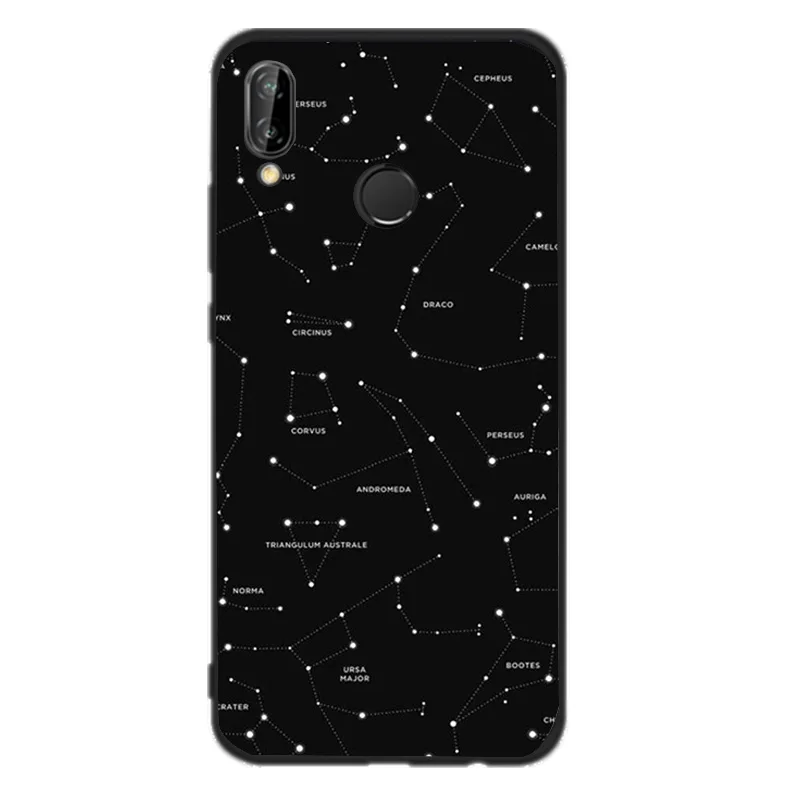 Матовый Силиконовый чехол для huawei P20 Lite, чехлы для mate 10 Lite P10 P8 P9 Lite Mini P Smart Cartoon Milky Way, полное заднее покрытие