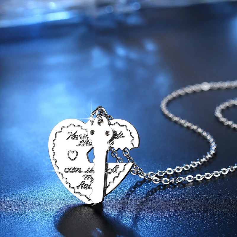 LOYE 2pcs/set New Fashion Best Friends Heart Lock Pendant Necklace Key Pendants for Women Jewelry | Украшения и аксессуары