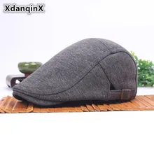 Xdanqinx Взрослые Мужской Женский Ретро Беретки для женщин Повседневное язык остроконечные Кепки Регулируемый Размеры однотонные продвижения Кепки S Панама DAD's шапки