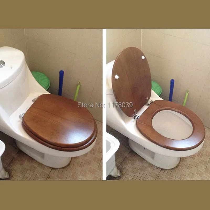 Solid wood O shaped type toilet seats cover,High quality Ordinary buffer toilet seat cover,toilet seats lid parts,J17561