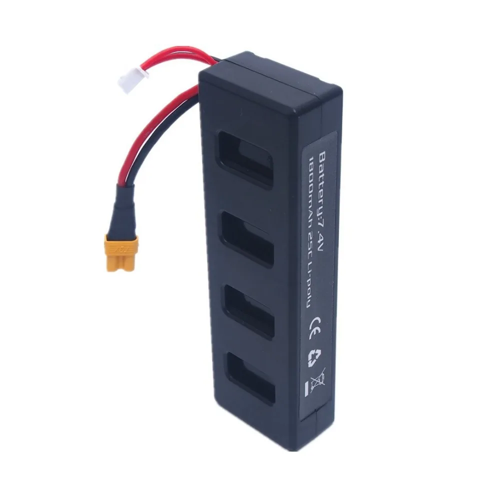 Saleaman 1 шт. 7 4 v 1800 мА/ч 25C литий полимерный Батарея для MJX B3 Bugs 3 Force1 F100 Contixo F17