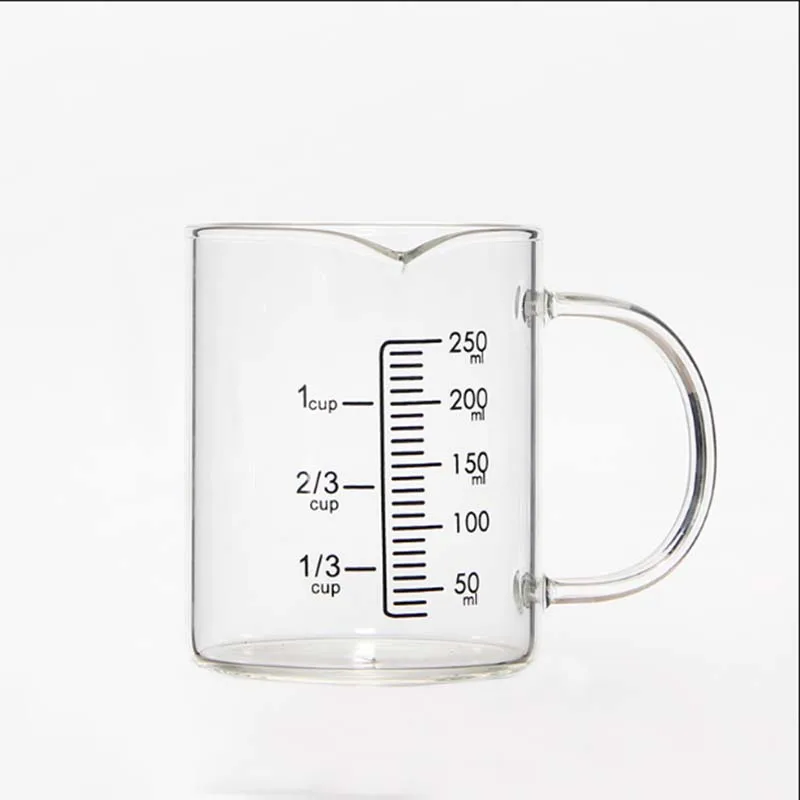 

2017 Newest Graduated Heat-resisting Glass cup 250ml,350ml,500ml,1000ml Coffee Milk Mug Tea cup thermos water bottle With Lid