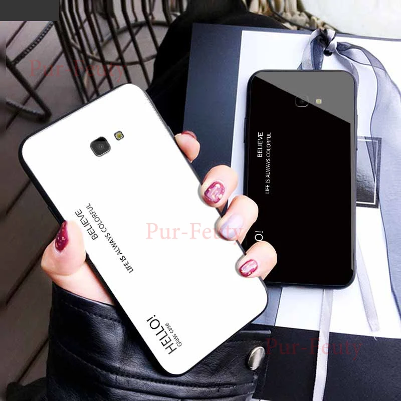 

Case For Samsung Galaxy J4 Plus 2018 SM-J415FN/DS 6.0''Gradient Tempered Glass Fashion High Quality Covers For J4Plus 2018 J415F