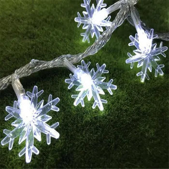

AC220V 7.5M 50LED Snowflake string lights Home Patio holiday Wedding Bachelorette party XMAS Lawn decoration Garland Fairy light