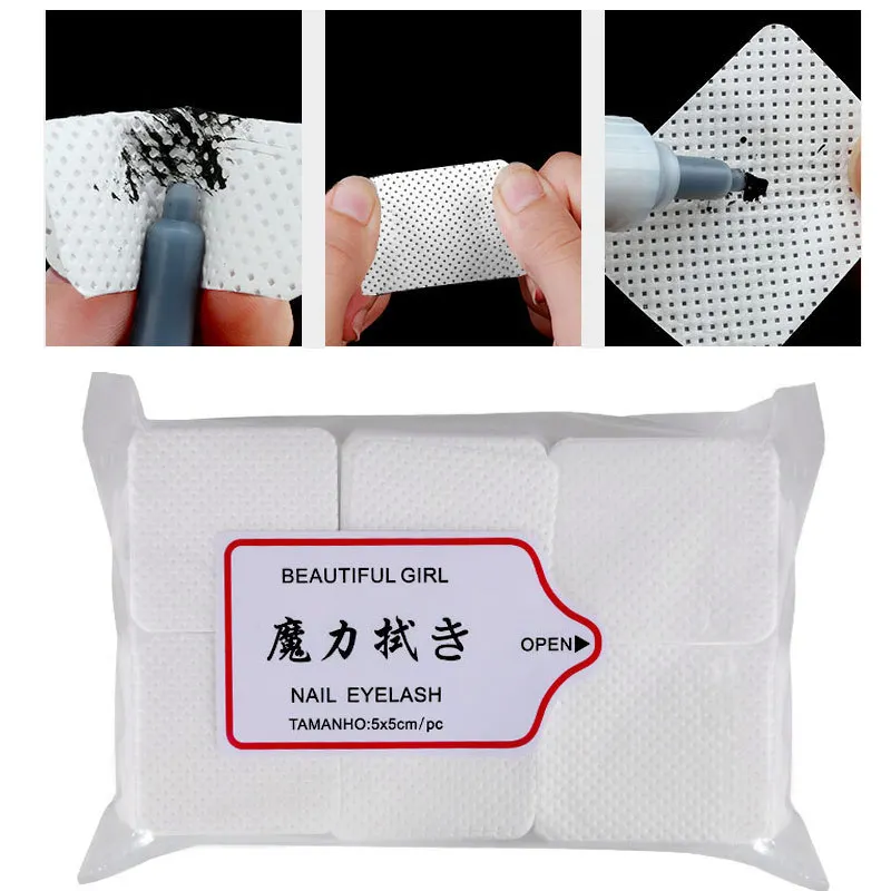 

540pcs Eyelash Glue Remover Wipe Lint-Free Paper Cotton Wipes For the Mouth of the Glue Bottle Prevent Clogging Glue Cleaner Pad