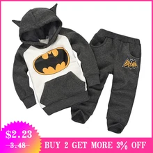 Детская одежда，Весенне-осенний комплект для маленьких мальчиков; одежда для детей; Одежда для маленьких мальчиков; Одежда для девочек; детский спортивный костюм с Бэтменом; Одежда для мальчиков
