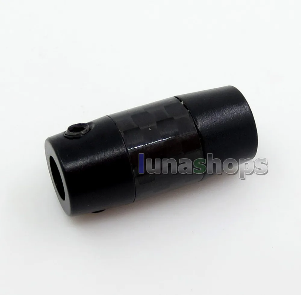 LN005849 Full Metal Carbon Headphone Cable Audio Y Splitter Adapter For DIY Custom Cable Dia 3 2mm 5 2mm
