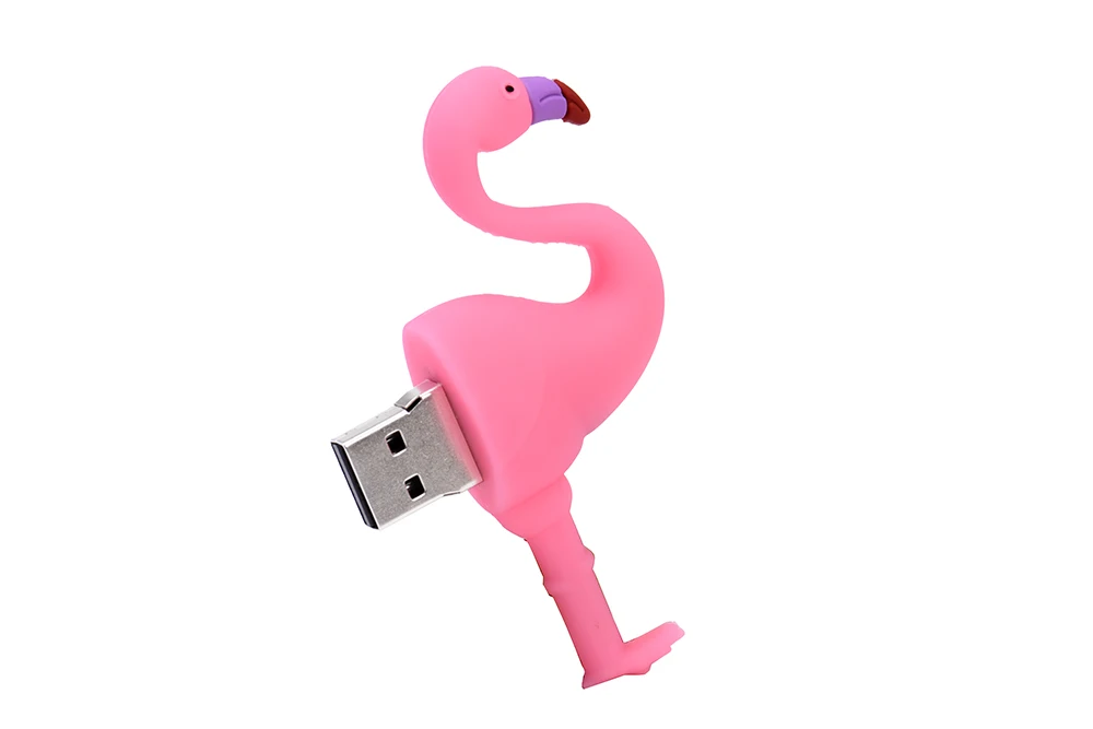 JASTER мультфильм животных фламинго USB флэш-накопитель силикагель USB 2,0 4 ГБ/8 ГБ/16 ГБ/32 ГБ/64 Гб Флешка в подарок реальная емкость USB Стик