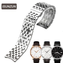 Часы isunzun ремешок для мужчин и женщин для Tissot Junya серии T063639A T063 Astainless стальной ремешок Ремешки для наручных часов