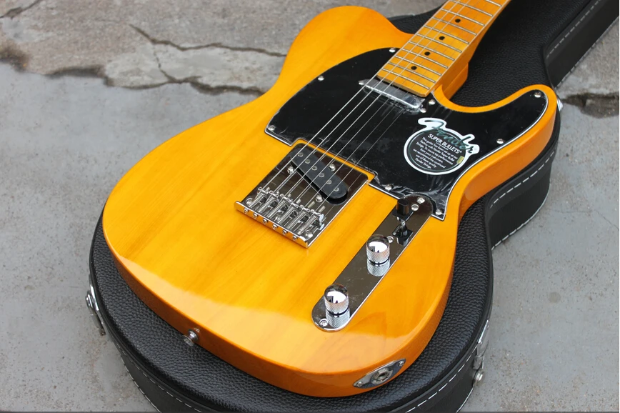 Best Price Wholesale New Arrive HOT New Style American Standard Yellow TL 6 String Electric Guitar w Hard Case Free Shipping Best Price Wholesale New Arrive HOT New Style American Standard Yellow TL 6 String Electric Guitar w Hard Case Free Shipping