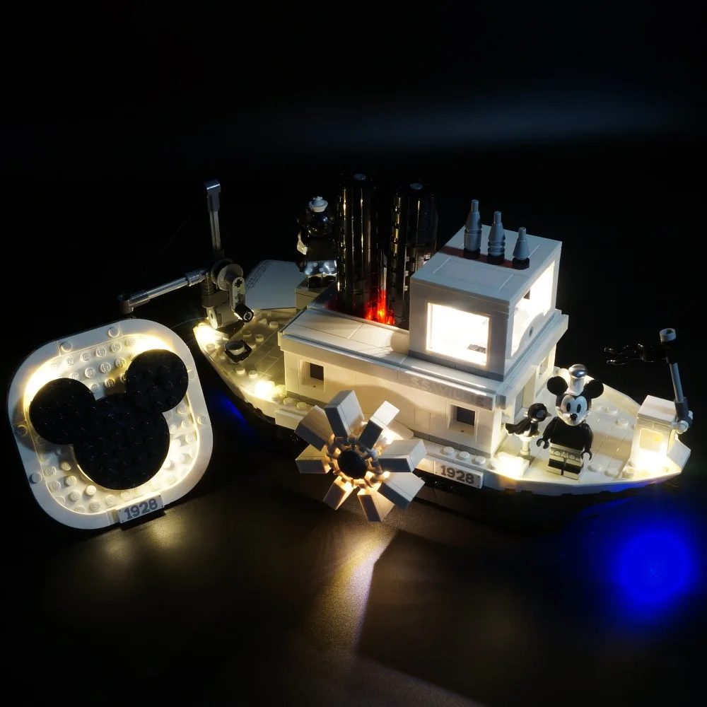 

Kyglaring LED Light Kit For lego 21317 Steamboat Willie Model ( not include the boat)