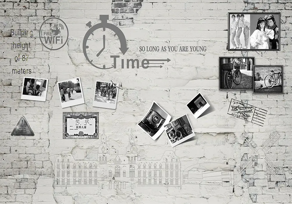 Custom wallpaper mural retro nostalgic brick wall photo bedroom living room wall - high-grade waterproof material Custom wallpaper mural retro nostalgic brick wall photo bedroom living room wall - high-grade waterproof material