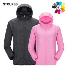 Мужские и женские быстросохнущие куртки с защитой от ультрафиолета, Спортивная брендовая одежда для отдыха на природе, походов, мужская и женская куртка