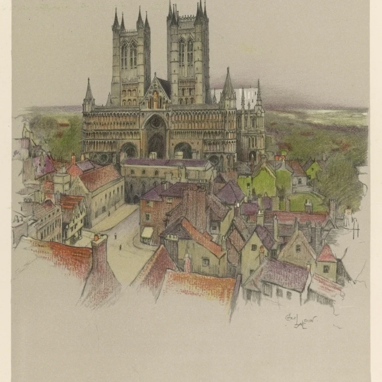 Lincoln Cathedral 1924 Poster Print By Mary Evans Picture Library (24 X 36)