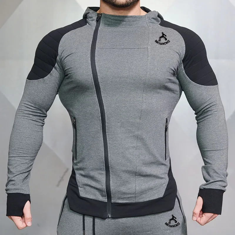 Mens Muscle Sport Jackets Hoodie Singlets Sweatshirts Mens Hoodies Stringer Bodybuilding Fitness Male Running Workout Jacket