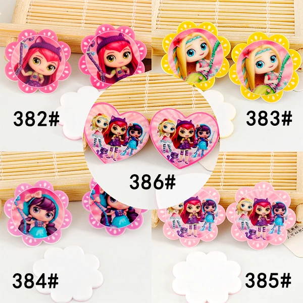 Kawaii Мультфильм плоское заднее украшение из смолы Hazel Posie фигурка маленькие