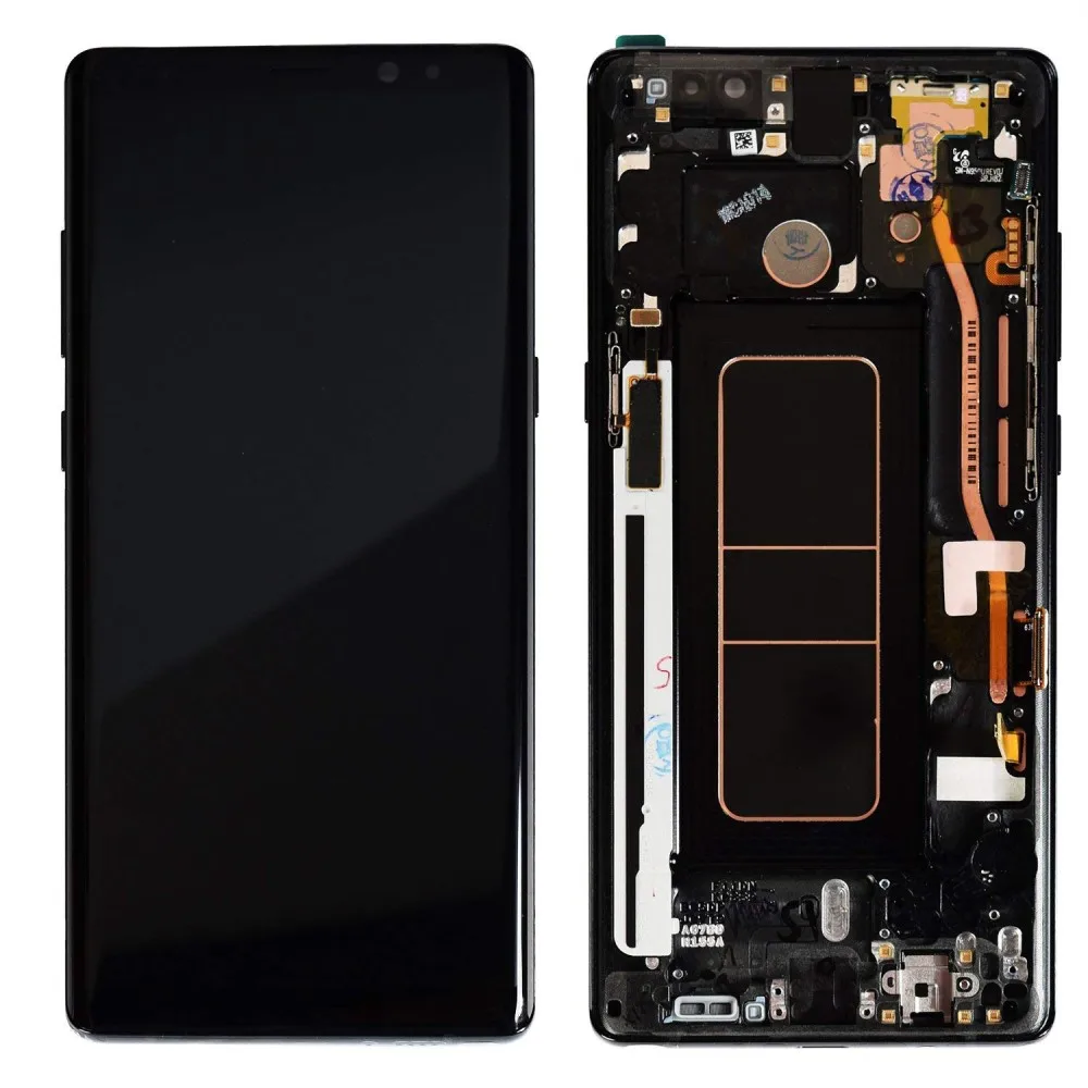 6,3 ''с рамкой для samsung Galaxy Note 8 Note8 N9500 N950FD сжигание теней ЖК-дисплей сенсорный экран дигитайзер сборка